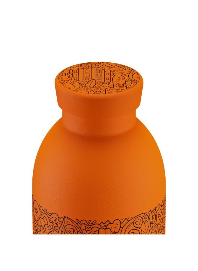 24Bottles - CLIMA FRA! Bottle (500ml) Double Wall Insulated Stainless Steel Water Bottle|Eco-Friendly, Washable, Reusable BPA-Free| Hot & Cold, Portable, Zero Leak for Home, Office, Gym, Travel - Orange - Image 1