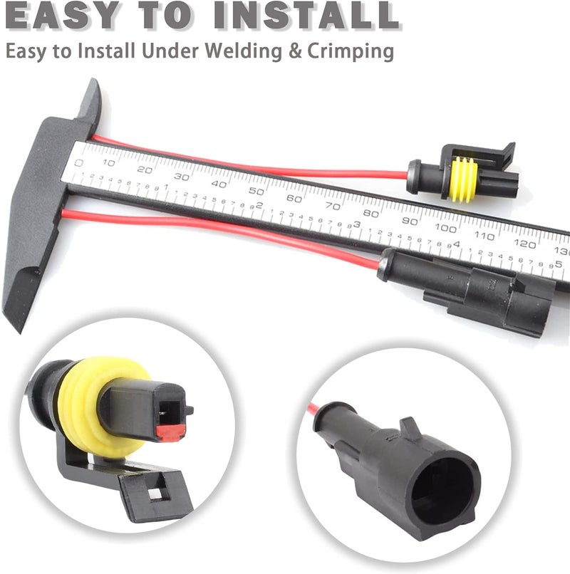 ZOZOE 10 Kits 1 Pin Car Connector Waterproof Electrical Connector, Male and Female Way 18 AWG Wire Plug Socket Kit for Truck, Motorcycle, Boat and Other Wire Connection - Image 3