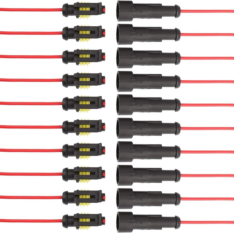 ZOZOE 10 Kits 1 Pin Car Connector Waterproof Electrical Connector, Male and Female Way 18 AWG Wire Plug Socket Kit for Truck, Motorcycle, Boat and Other Wire Connection - Image 1