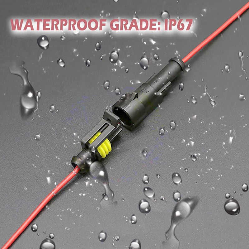 ZOZOE 10 Kits 1 Pin Car Connector Waterproof Electrical Connector, Male and Female Way 18 AWG Wire Plug Socket Kit for Truck, Motorcycle, Boat and Other Wire Connection - Image 2