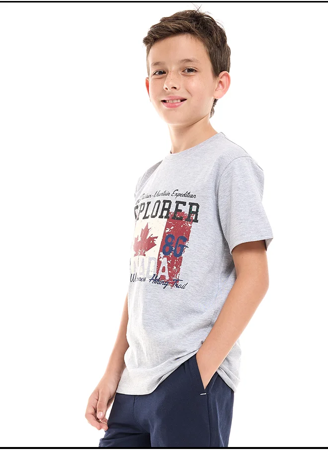 victor and jane T-shirt for Boys  (6-12 Years) Short sleeve - Grey