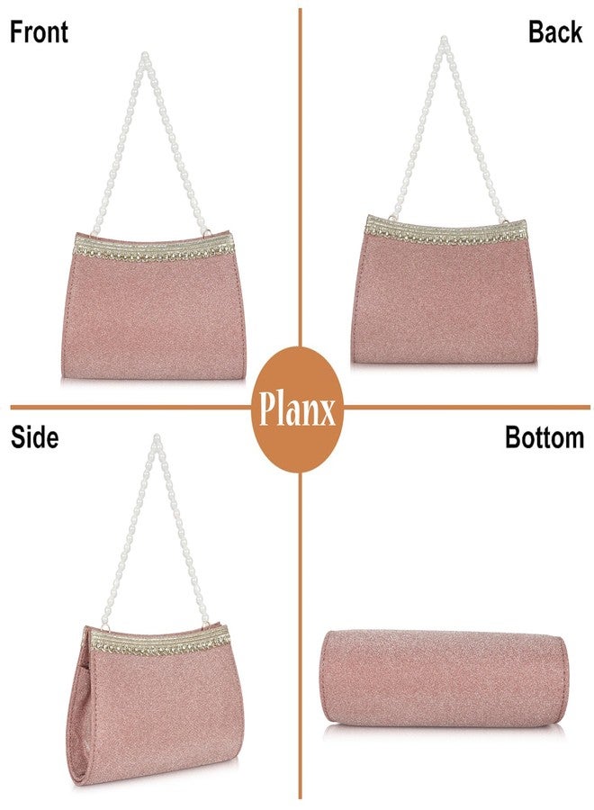 PLANX SILK Stylish Fancy Trendy Party Designer Potli Bag - Pearl Handle Festive Clutch Potli For Women - Image 4