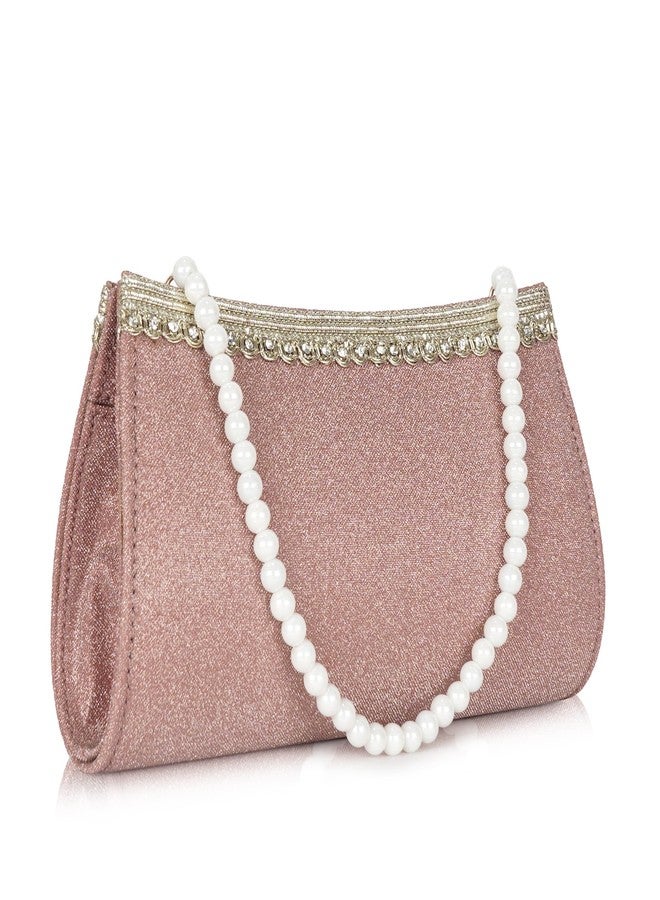 PLANX SILK Stylish Fancy Trendy Party Designer Potli Bag - Pearl Handle Festive Clutch Potli For Women - Image 1