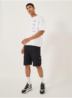 Styli Oversized Slogan Printed Round Neck T-Shirt  - Image 2