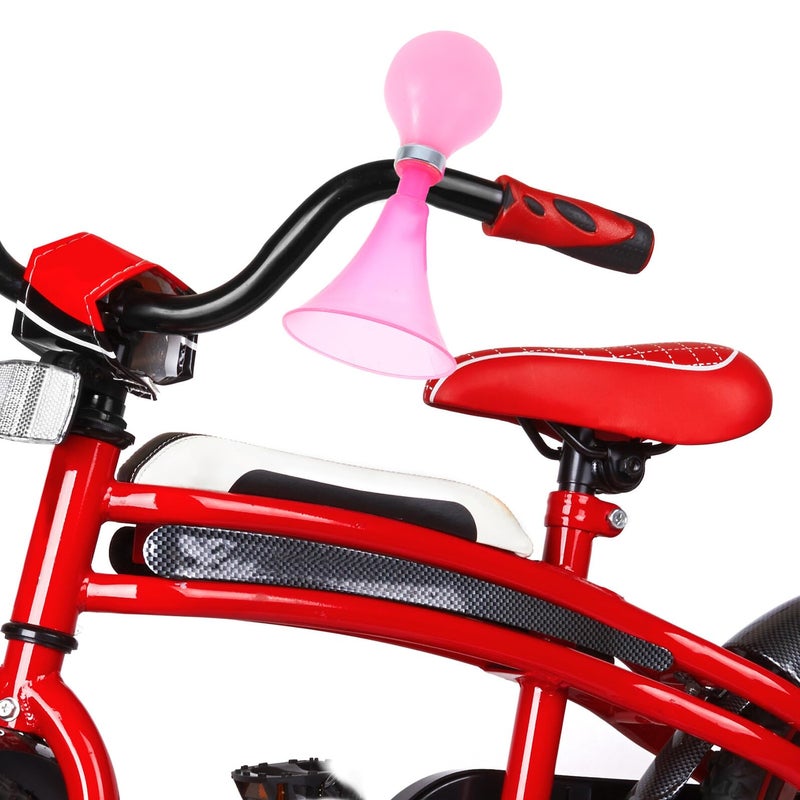 6 Pcs Bike Horn Set Loud Bicycle Thumb Bell Silver Blue Pink Cycling Accessories - Image 5
