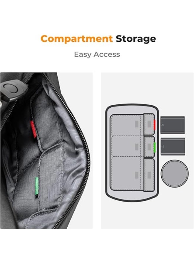 K&F Concept حقيبة كتف 2 في 1 وحقيبة تصوير متعددة الوظائف وحقيبة ظهر كاميرا DSLR محمولة - Image 2