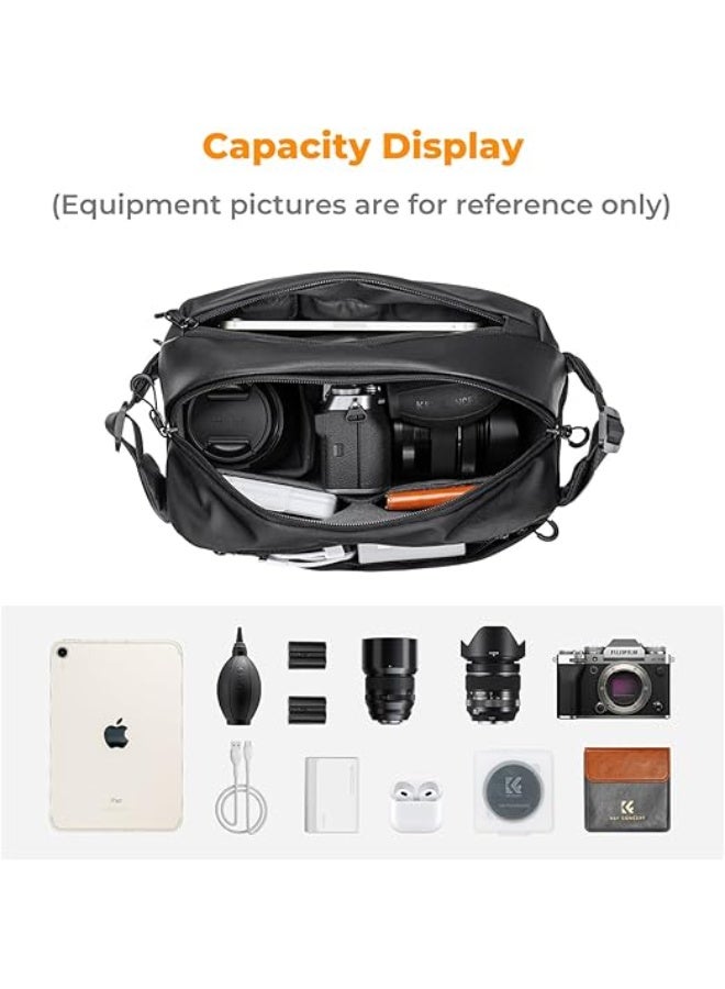 K&F Concept حقيبة كتف 2 في 1 وحقيبة تصوير متعددة الوظائف وحقيبة ظهر كاميرا DSLR محمولة - Image 4