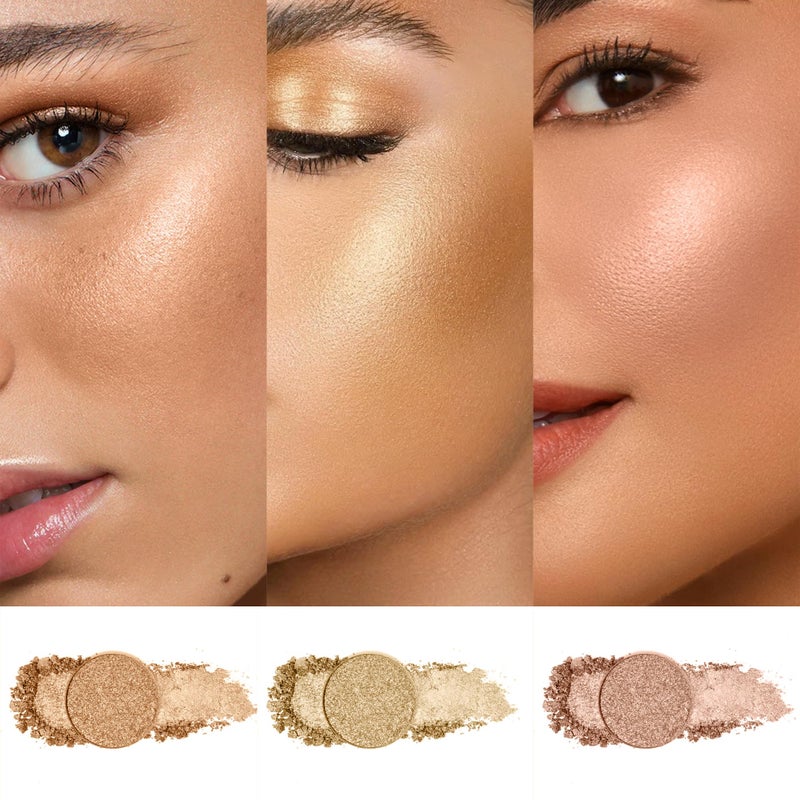 FV Multi-Use Highlighter Palette, Highly Pigmented & Metallic Glow Finish Highlighter Pressed Powder, Smooth Buildable Highlight Makeup for Body & Eyeshadow, Cruelty-Free - Image 4