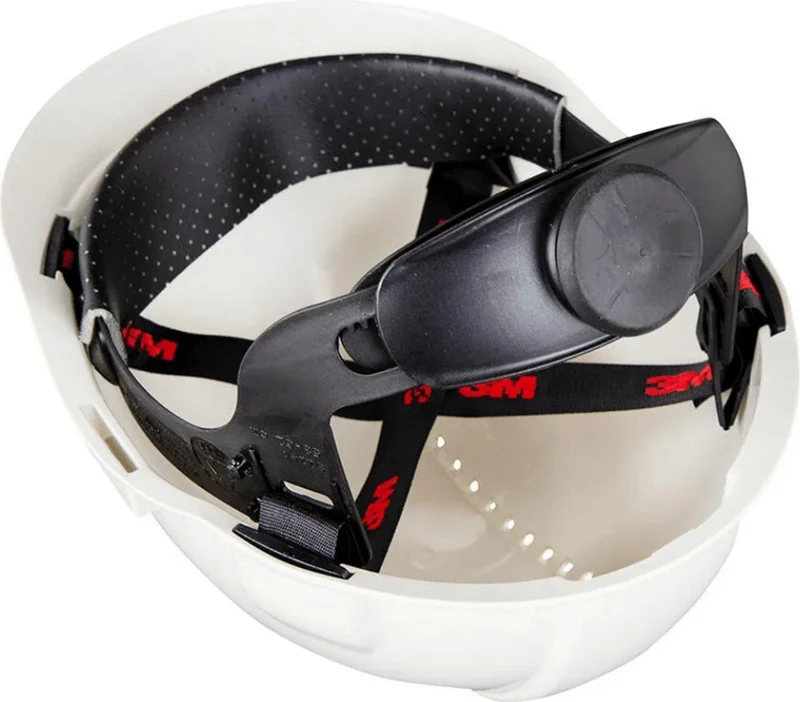 ثري ام ™ G3000NUV-VI Hard Hat, Uvicator, Latch, Ventilated, Plastic Sweatband Helmet / White