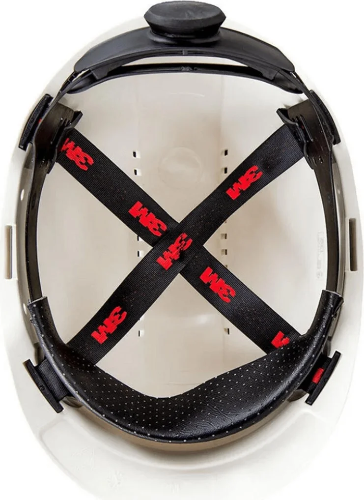 ثري ام ™ G3000NUV-VI Hard Hat, Uvicator, Latch, Ventilated, Plastic Sweatband Helmet / White