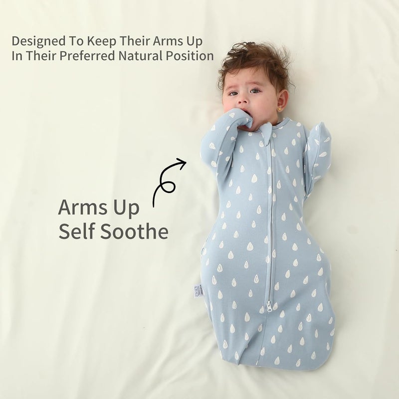 KASTWAVE Premium Baby Transitional Swaddle Sleep Sack - 100% Cotton Arms Up Newborn Sleeping Bag - Image 4