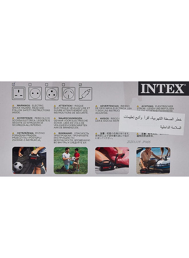 INTEX Quick-Fill High Pressure Electric Pump - Black 24.5x11x18cm - Image 4