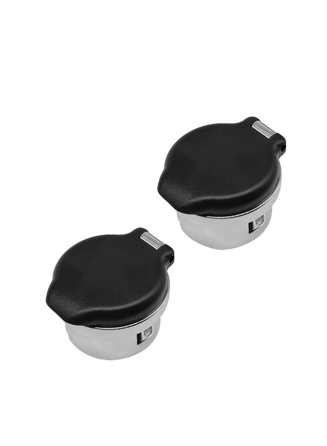 2pcs 12V Chrome Power Outlet Dash Plug Cover Cap Retainer for GMC Sierra 1500 2500HD 3500 2007 2013 - Image 1