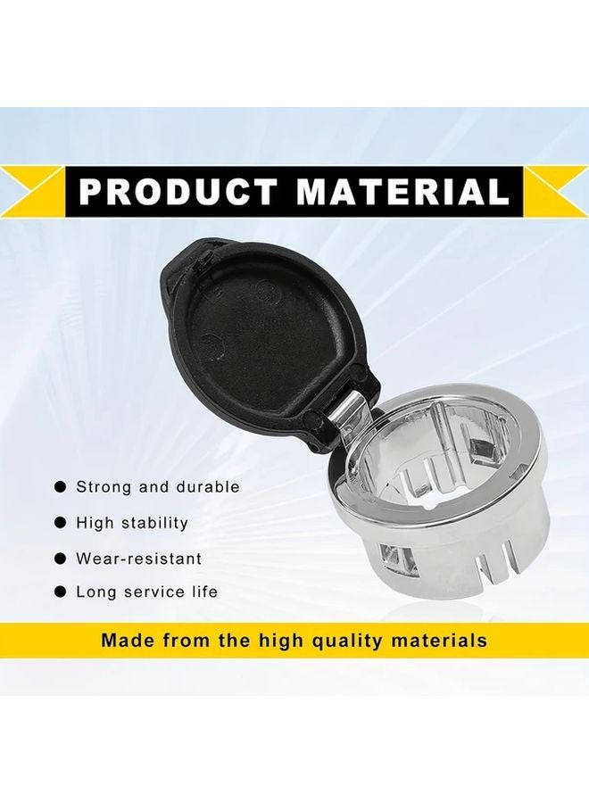 2pcs 12V Chrome Power Outlet Dash Plug Cover Cap Retainer for GMC Sierra 1500 2500HD 3500 2007 2013 - Image 5