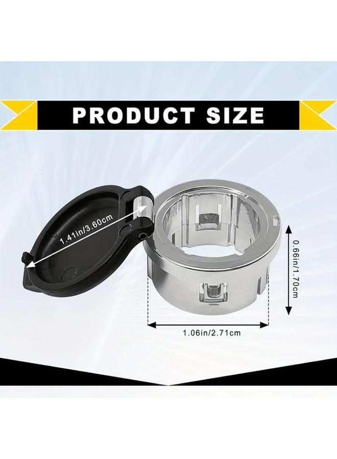 2pcs 12V Chrome Power Outlet Dash Plug Cover Cap Retainer for GMC Sierra 1500 2500HD 3500 2007 2013 - Image 4