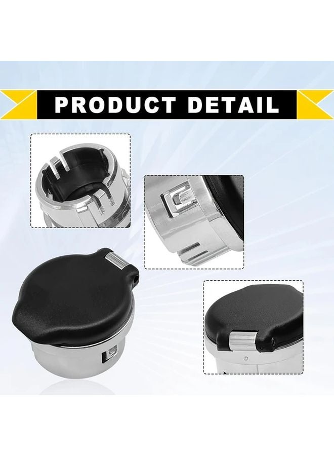 2pcs 12V Chrome Power Outlet Dash Plug Cover Cap Retainer for GMC Sierra 1500 2500HD 3500 2007 2013 - Image 3