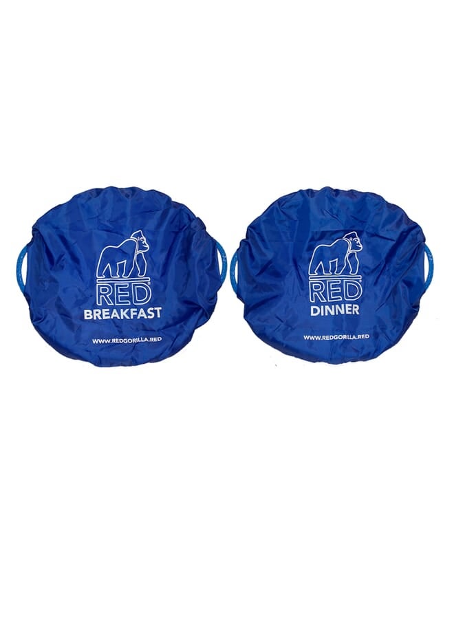 Red  Gorilla - Tubcovers - Medium Blue Breakfast/Dinner Covers
