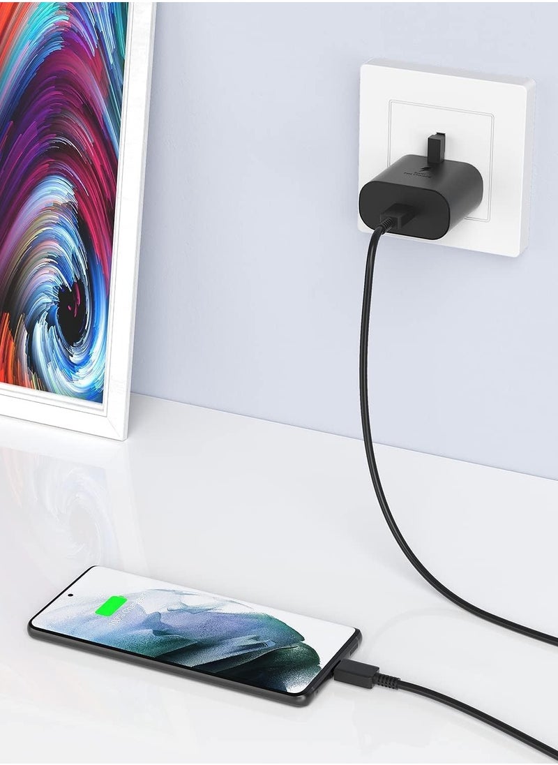 PROMASS - USB C Fast Charger, 25W Fast Charger Plug for Samsung, USB C Charger Plug Compatible with Samsung Galaxy S23/S23+/S23 Ultra/S22/S22+/S22 Ultra/S21/S20/Note 20/Z Flip4/Z Fold4 - Black - Image 1