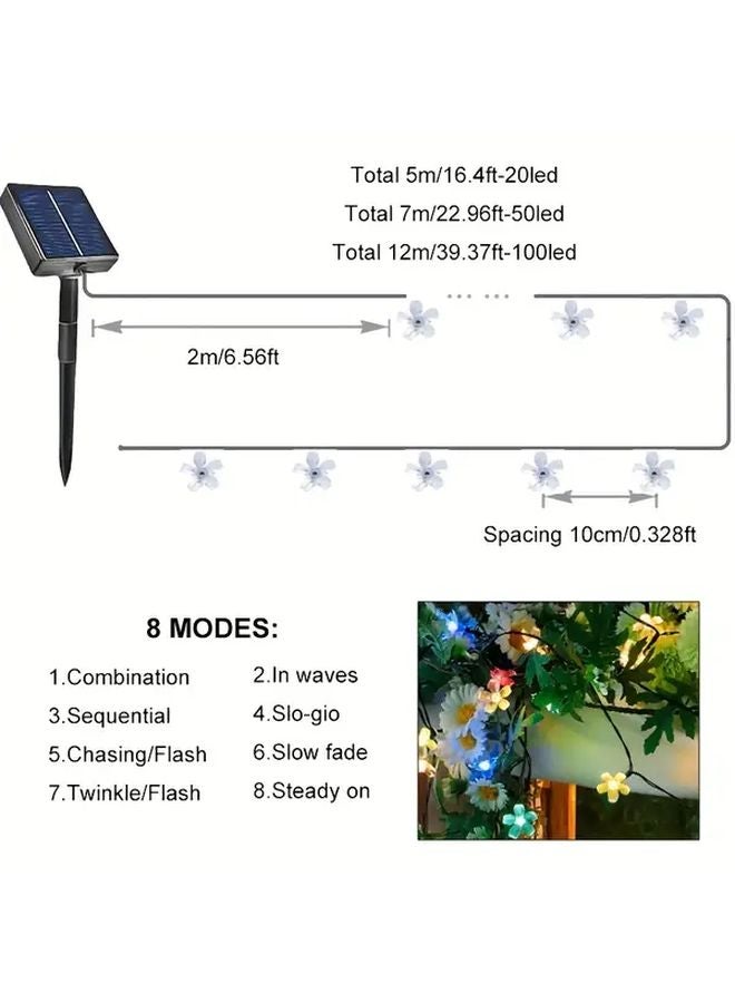 Purple Solar Cherry Blossom Lights 16 4FT 5M 20LED 8 Modes Outdoor Garden Decor - Image 4