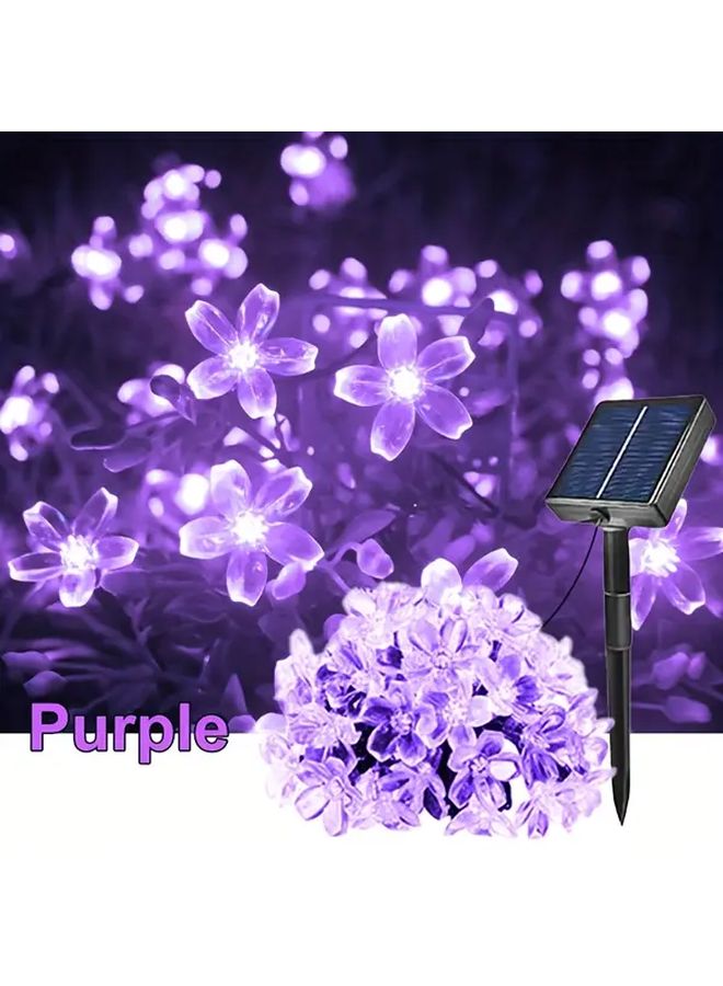 Purple Solar Cherry Blossom Lights 16 4FT 5M 20LED 8 Modes Outdoor Garden Decor - Image 2
