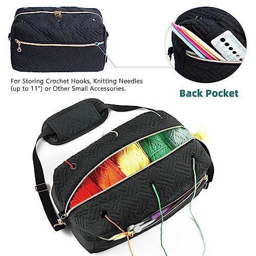 MYBAGZING Crochet Bag Organizer - Knitting Bag - Yarn Storage Organizer - Yarn Bag for Crocheting - Yarn Holder for Crochet Accessories, Crocheting & Knitting Gifts - Image 4