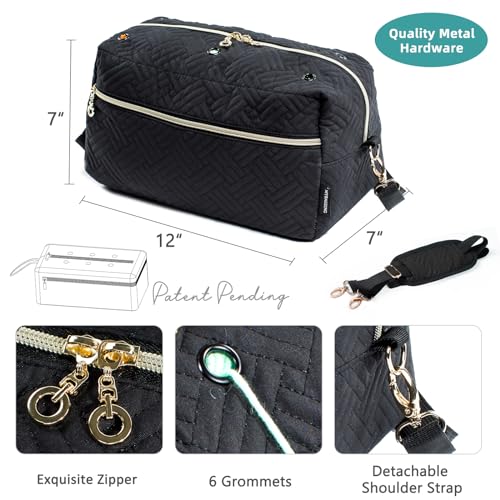 MYBAGZING Crochet Bag Organizer - Knitting Bag - Yarn Storage Organizer - Yarn Bag for Crocheting - Yarn Holder for Crochet Accessories, Crocheting & Knitting Gifts - Image 5