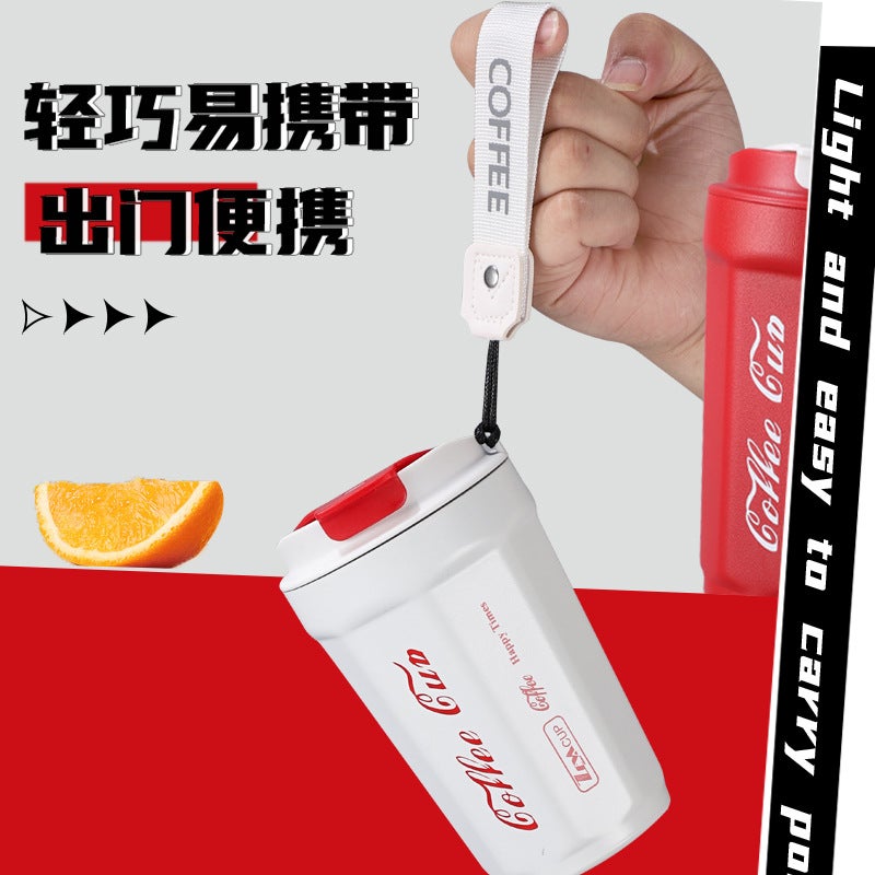 Coffee Cups, Stainless Steel, Intelligent Temperature Display, Portable Car Cup, Simple And Creative Direct Drinking Pocket Thermos Cup - Image 5