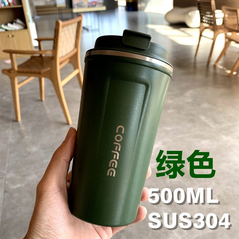 Coffee Cups, Stainless Steel, Intelligent Temperature Display, Portable Car Cup, Simple And Creative Direct Drinking Pocket Thermos Cup - Image 1