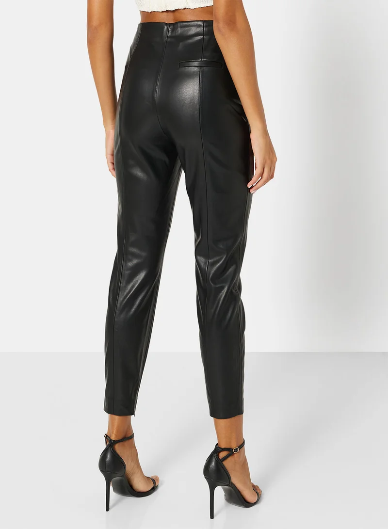 MANGO High Waist Slit Leggings