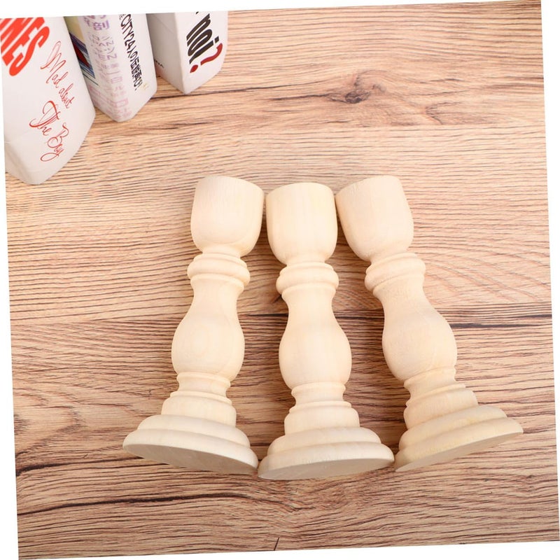 3pcs Rustic Wooden Candle Stands Candle Holder for Creative Sticks Holder - Image 5