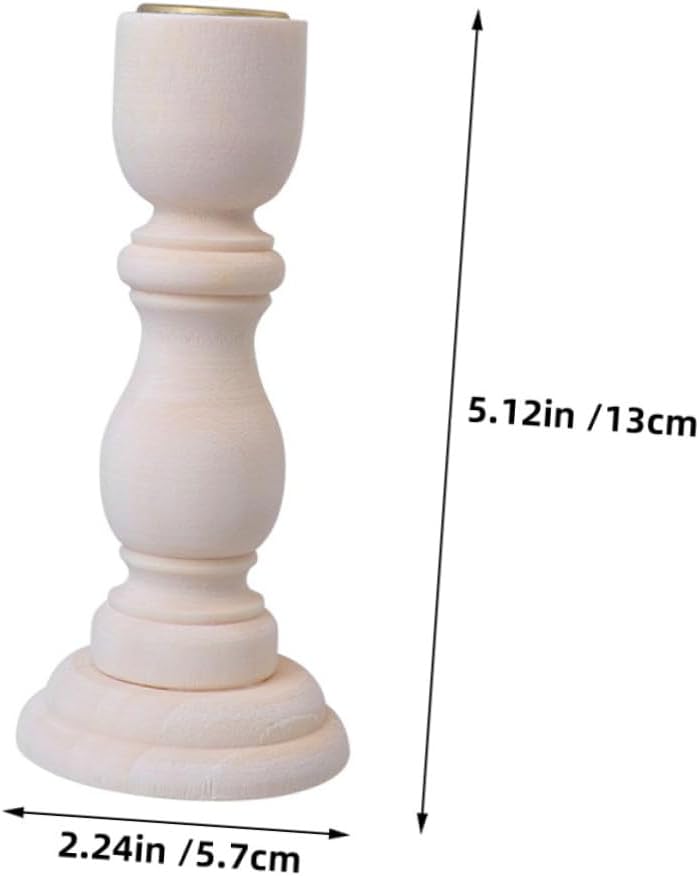 3pcs Rustic Wooden Candle Stands Candle Holder for Creative Sticks Holder - Image 3