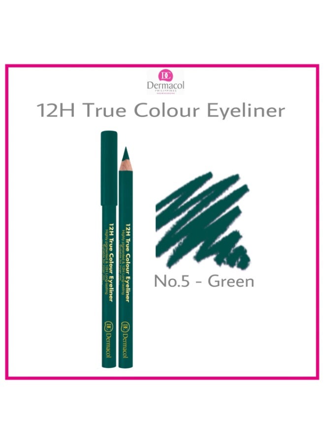 Dermacol 12h True Color Eyeliner 5 Green 2g - Image 2