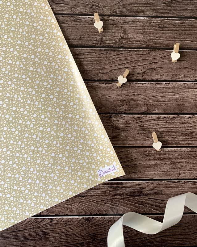 Dovetail White Love Gift Wrapping Paper Sheet Pack of 10 - Image 5