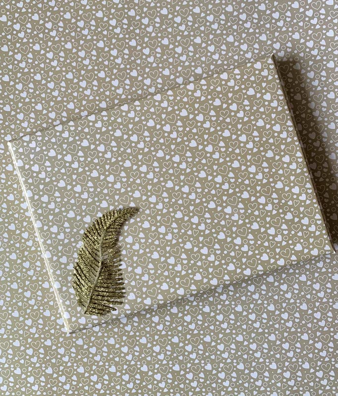 Dovetail White Love Gift Wrapping Paper Sheet Pack of 10 - Image 2