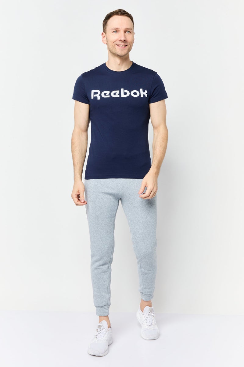Men Sportswear Fit Short Sleeve Outdoor T-Shirts, Navy blue