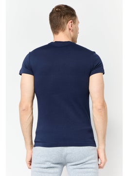 Reebok Men Sportswear Fit Short Sleeve Outdoor T-Shirts, Navy blue  - Image 2