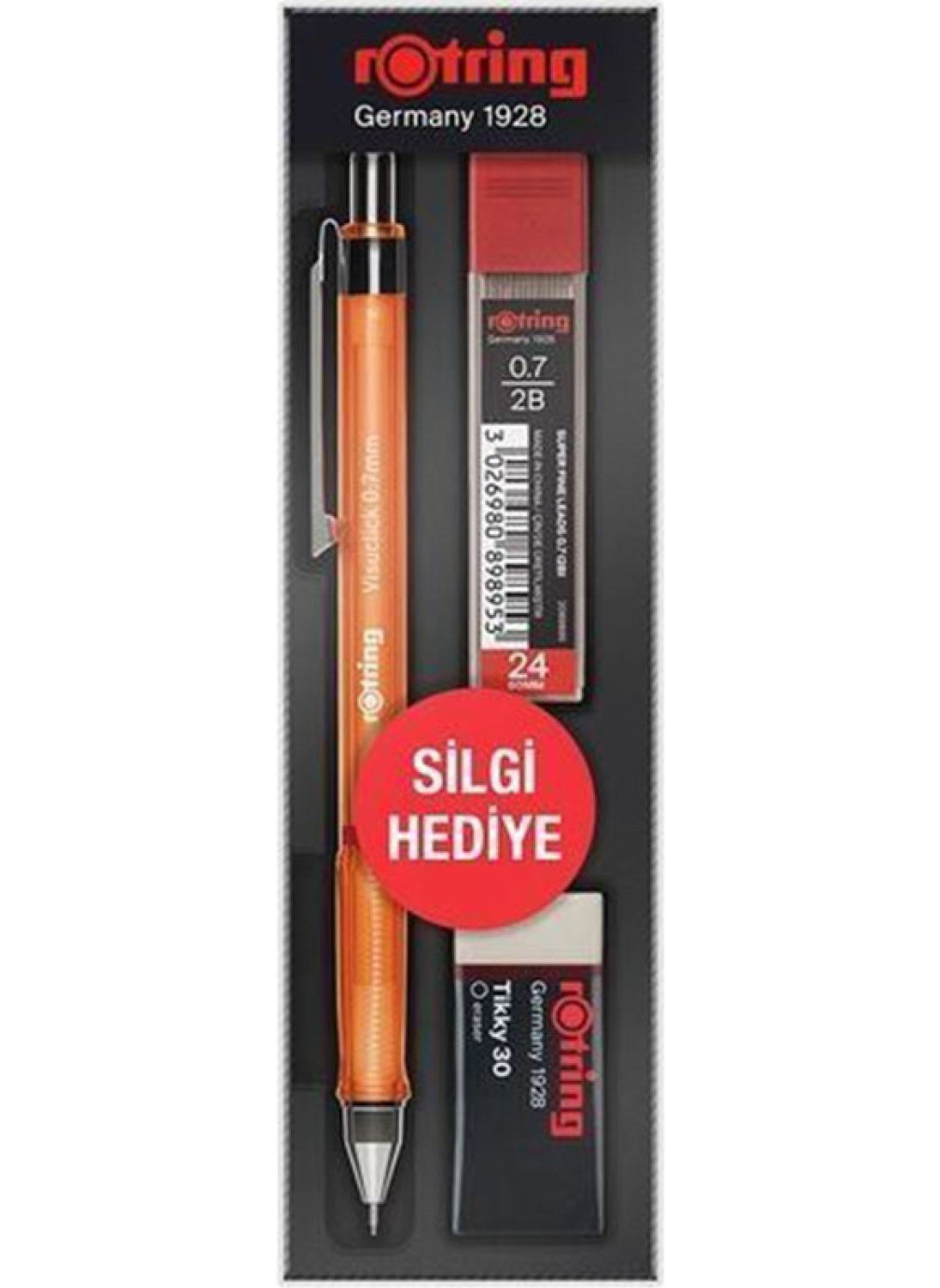 Rotring Visuclick 0.7 Tip Pen Set Orange 