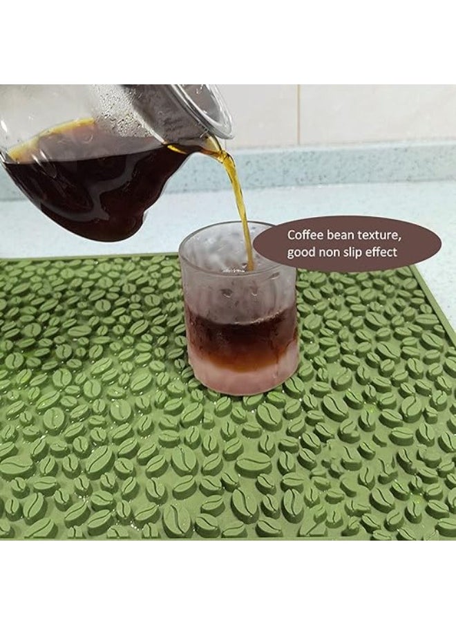 RANK - Dish Drying Silicone, Coffee Rubber For the barista and coffee corner Service Spill Mat Green 40x30cm - Image 1