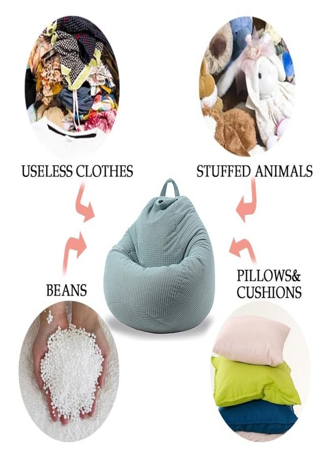 ENBAOHUI 3 Ft Bean Bag Chair Cover (No Filler) Stuffed Animal Storage Bean Bag Cover for Pets Dogs/Cats Bed Corduroy Stuffed for Organizing Plush Toys - Image 3