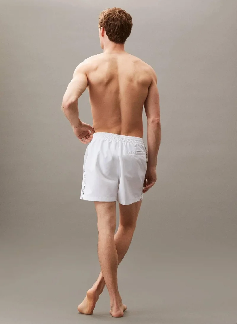 CALVIN KLEIN Medium Drawstring Swim Shorts - Logo Tape
