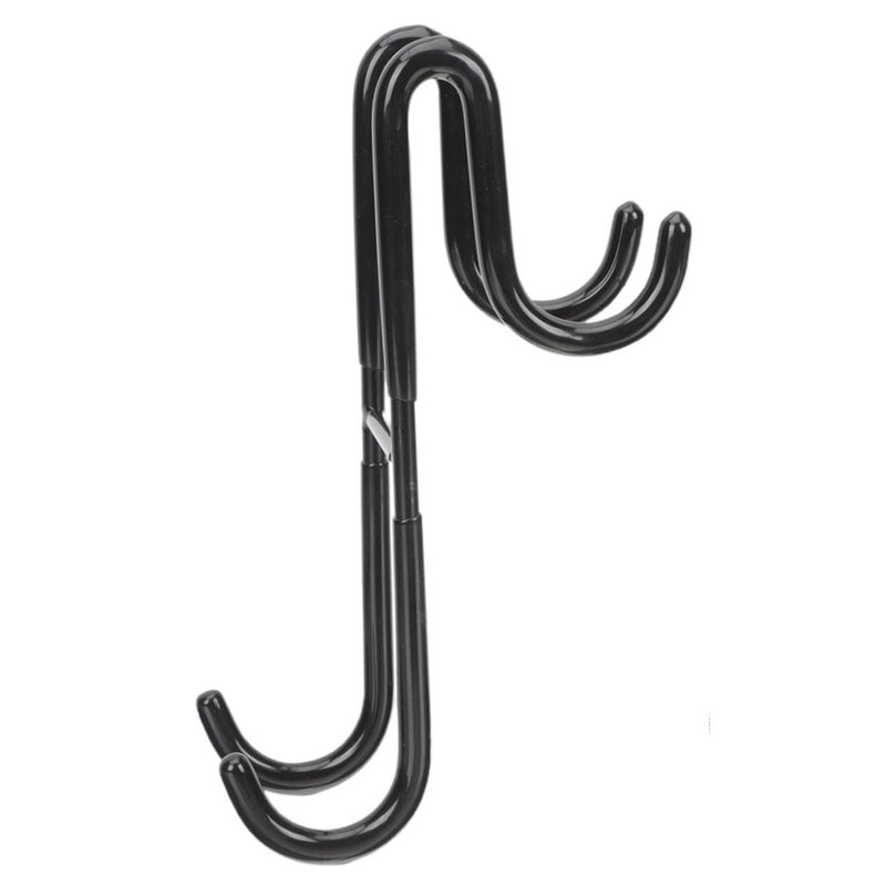 Heavy Duty Stainless Steel Over The Door Shower Hook Black Curved Towel Hanger Rustproof - Image 2