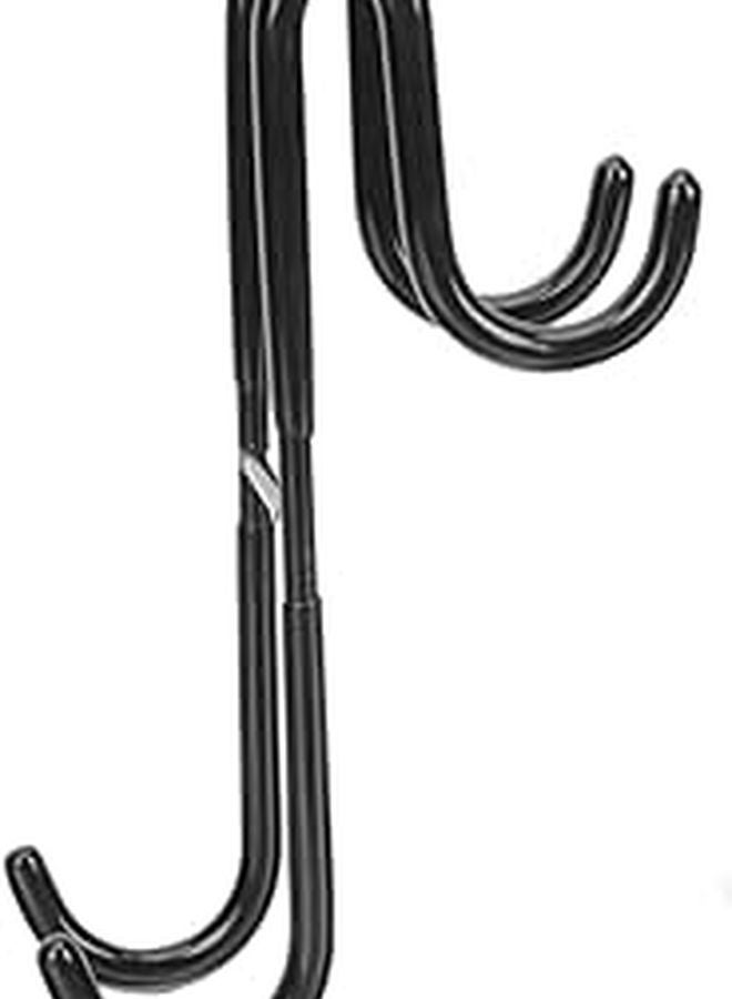 Heavy Duty Stainless Steel Over The Door Shower Hook Black Curved Towel Hanger Rustproof - Image 1