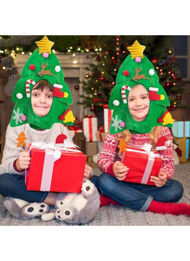 DomeStar - DomeStar Christmas Tree Hat with 7PCS Ornaments, Funny Christmas Hat, Novelty Santa Hat Crazy Hats Christmas Party Hat Dress Up Celebrations - Image 1