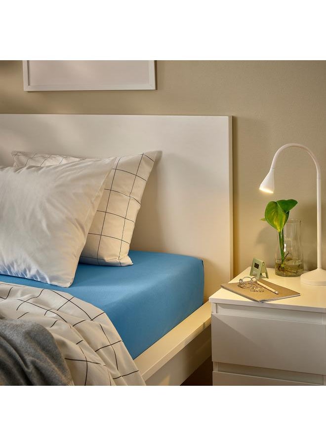 Generic Fitted sheet, blue, 140x200 cm  - Image 2