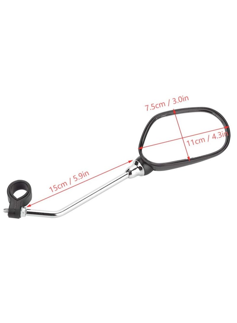 cyleto Bike Mirrors for Handlebars, 2 Pcs 360° Adjustable Rotatable Bike Mirror, Wide Angle Safe Shockproof Bike Mirrors Road, Bike Handlebar Rearview Mirror for Mountain Road Adult Bike, Ebike  - Image 3