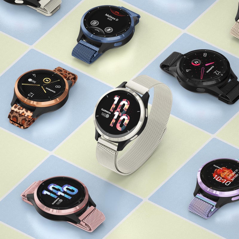 Meliya أشرطة معدنية 18 مم لجهاز Garmin Venu 3S / Venu 4 41 مم / Venu 2S / Vivoactive 4S / Vivomove 3S / Forerunner 265s، حزام معصم معدني بديل من الفولاذ المقاوم للصدأ مع إطلاق سريع لأشرطة Garmin Forerunner 255s/265s للنساء والرجال (ضوء النجوم) - Image 5