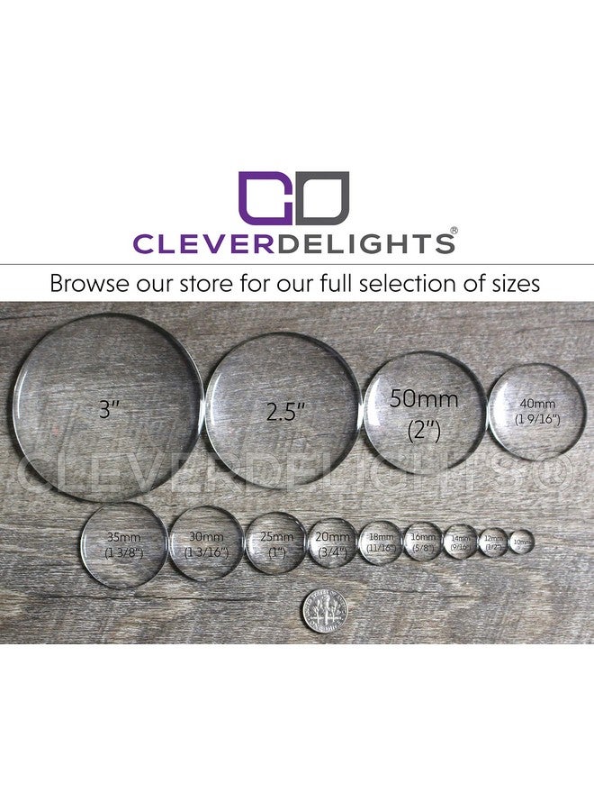 CleverDelights 40Mm (1 9/16) Round Glass Cabochons 5 Pack - Image 4