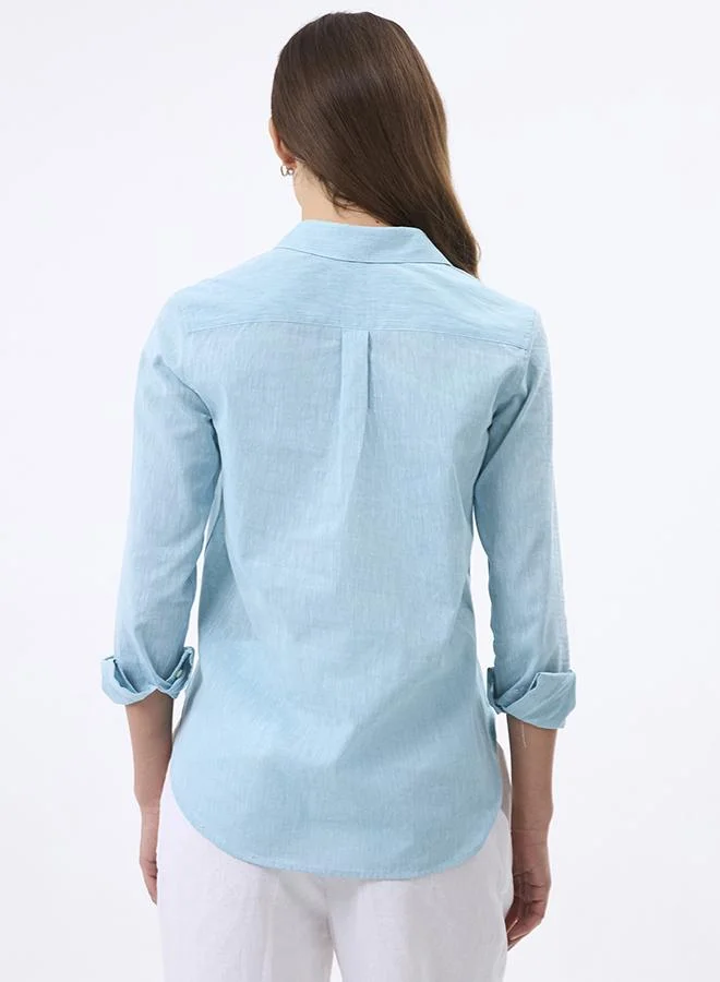 FELIX HARDY Linen Blended Shirt for Women