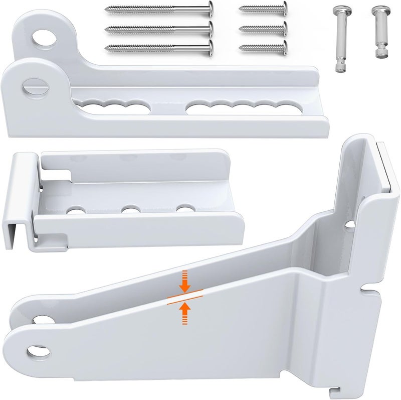 KOMOHOM Reinforced Storm Door Closer Bracket Kit Compatible with Andersen, Emco, Larson,Pella,40201 Door Repair Kit, Screen Door Closer Replacement Part for Storm Door, White - Image 1