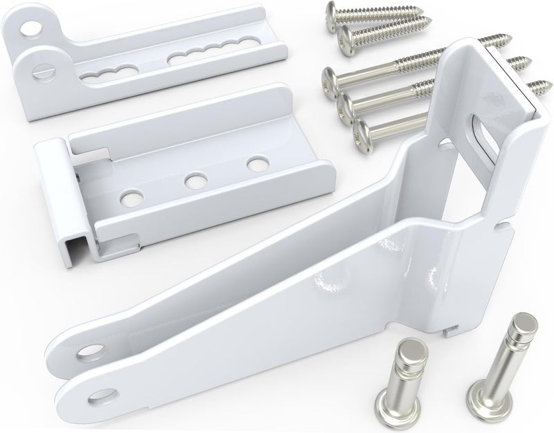 KOMOHOM Reinforced Storm Door Closer Bracket Kit Compatible with Andersen, Emco, Larson,Pella,40201 Door Repair Kit, Screen Door Closer Replacement Part for Storm Door, White - Image 4